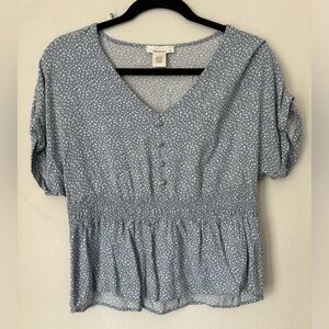 Urban Romantics Polka Dot Blouse Size L